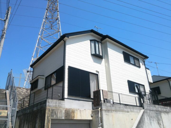 神戸市のリフォーム 外壁と屋根塗装施工シックな仕上がり – 兵庫県神戸市のＭ様邸