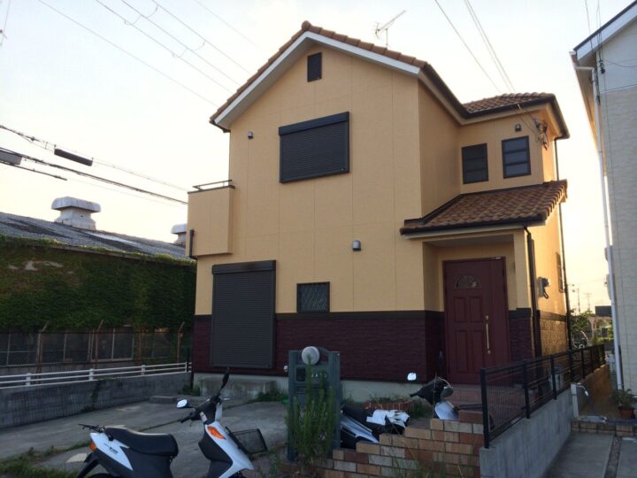 明石市 外壁塗装・屋根塗装 – 兵庫県明石市 エンジのツートンカラーのＳ様邸